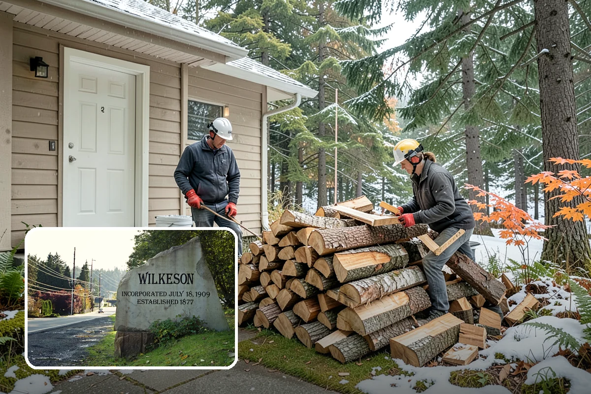 Backyard Fire Pit Wood in Wilkeson, Pierce County, WA - Sized to fit common backyard fire pits