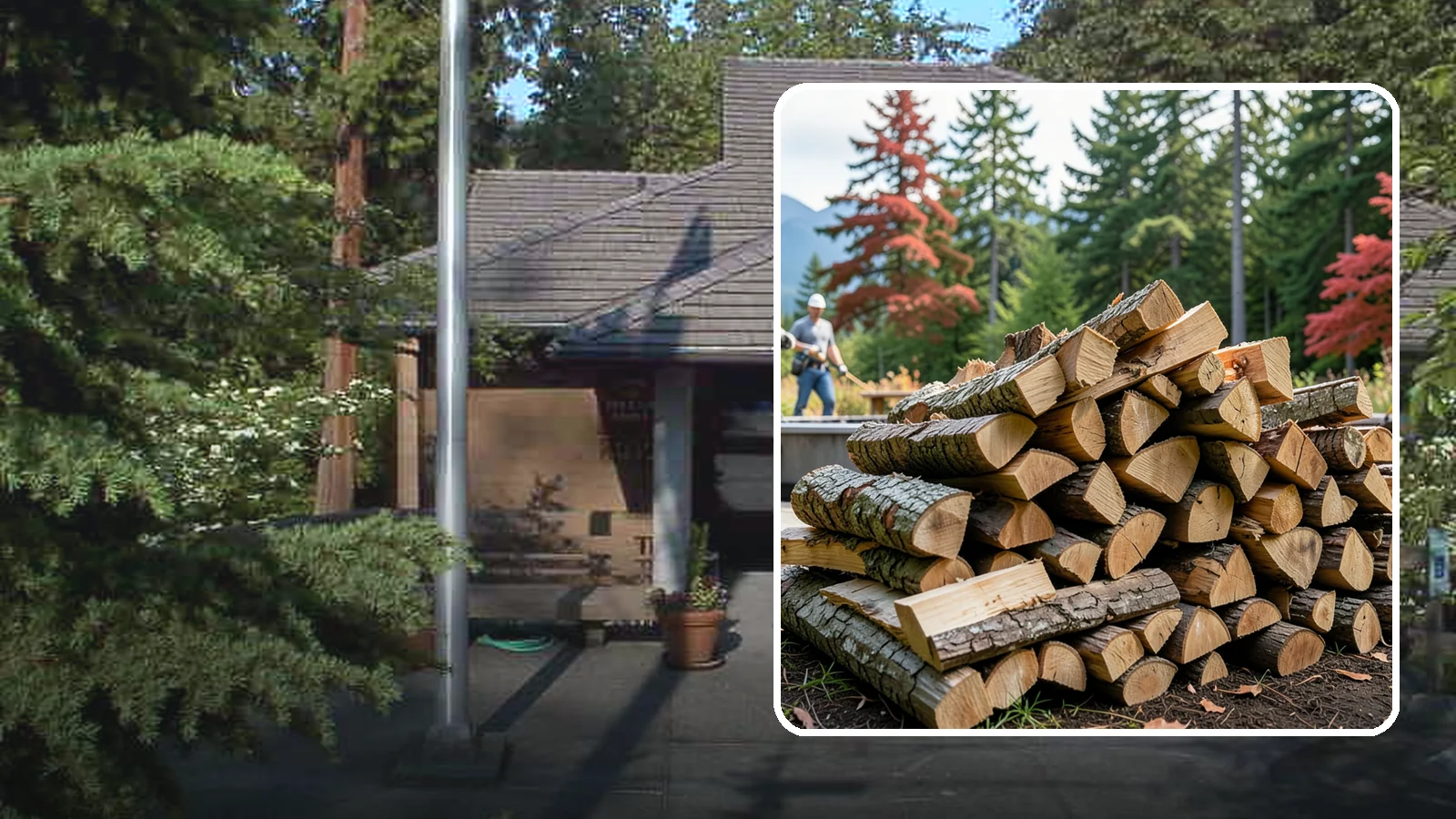 Backyard Fire Pit Wood in Yarrow Point, King County, WA - Clean-burning firewood sized specifically for backyard fire pits and patios.