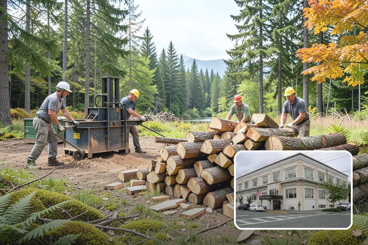 Bark Cleanup in Anacortes, Skagit County, WA - Stops bark stains from setting into decks and pavers