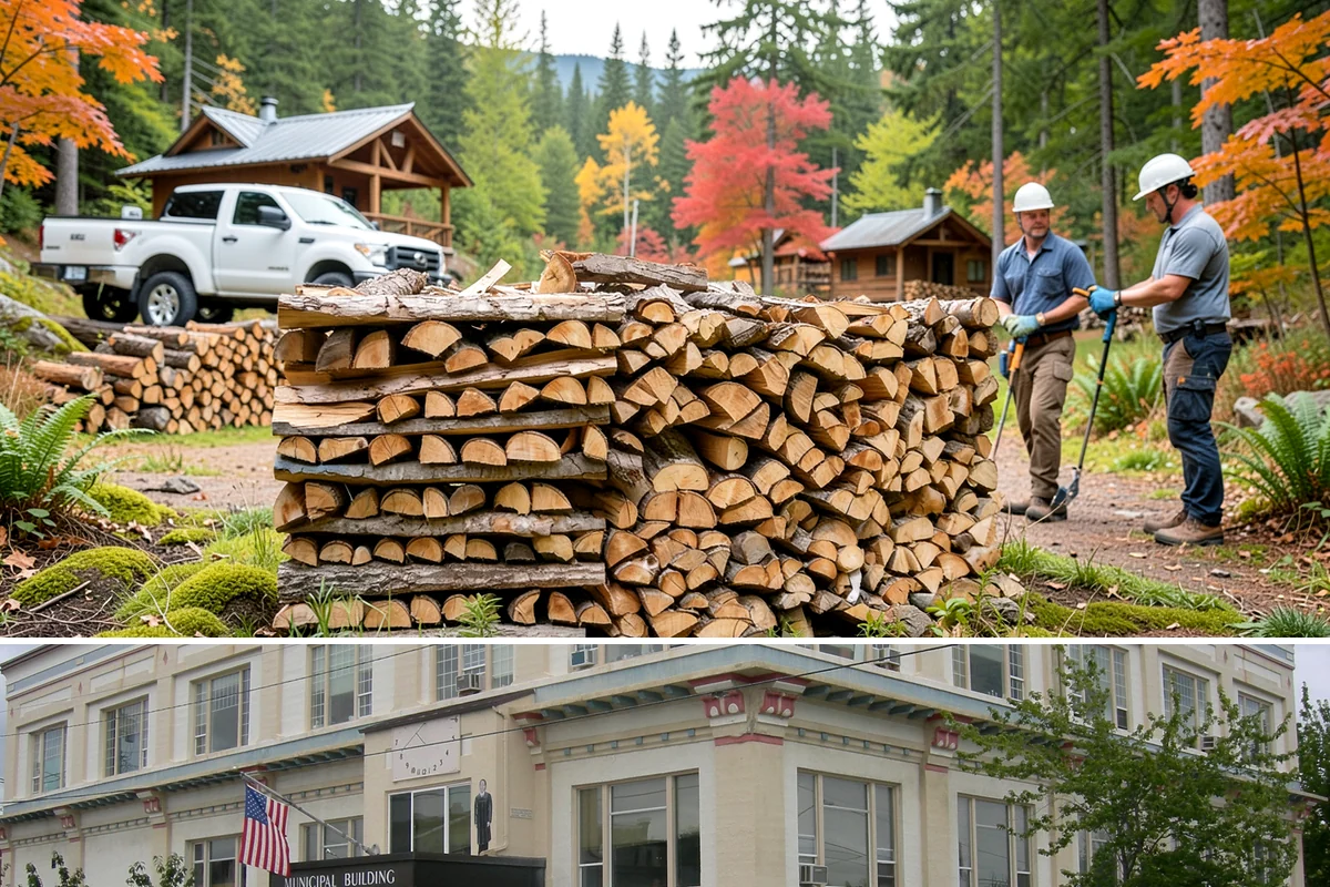 Bark Cleanup in Anacortes, Skagit County, WA - Fall cleanup before the wet season locks the bark down is ideal, though spring works well after a heavy winter of burning.