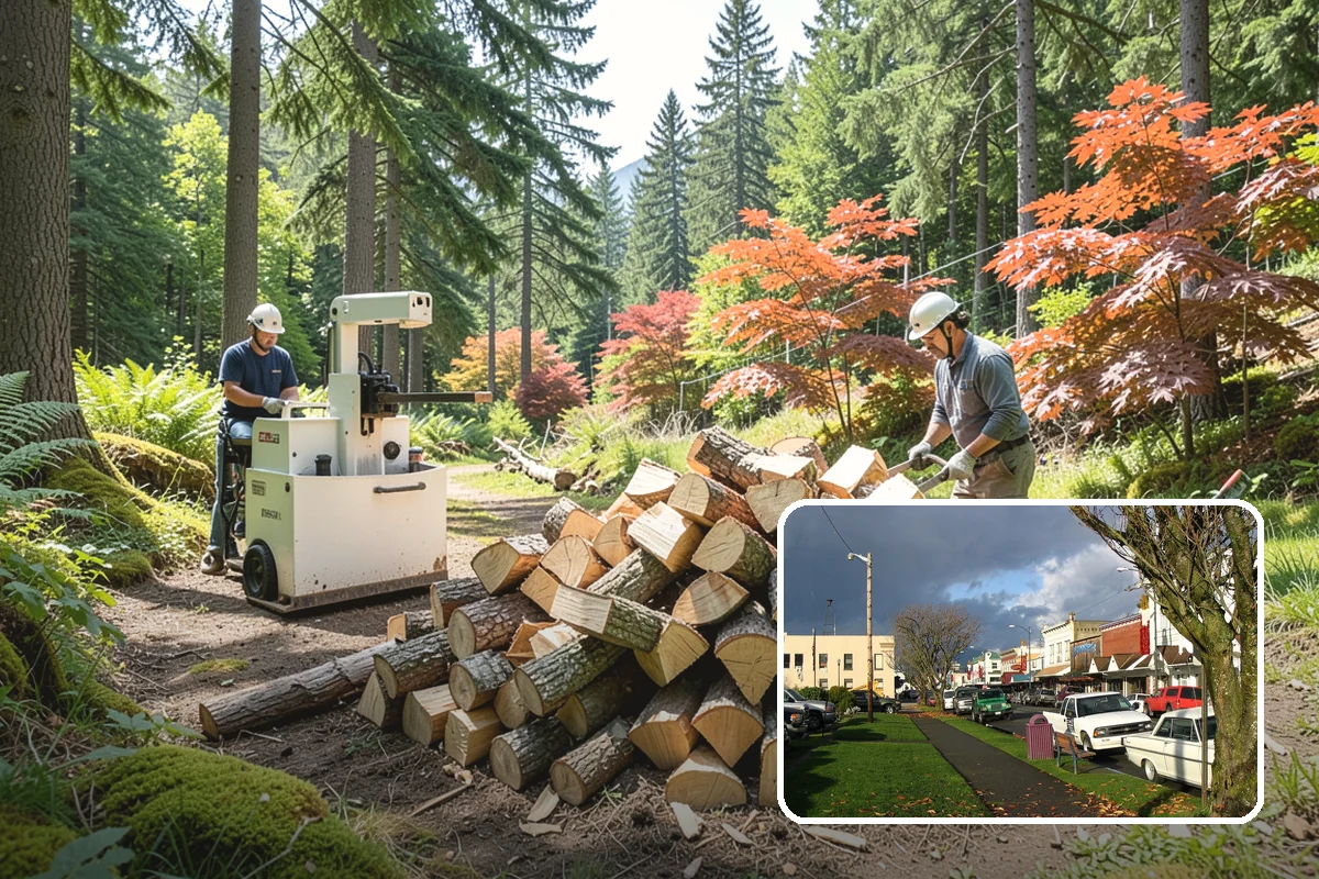 Bark Cleanup in Arlington, Snohomish County, WA - Stops bark stains from setting into decks and pavers