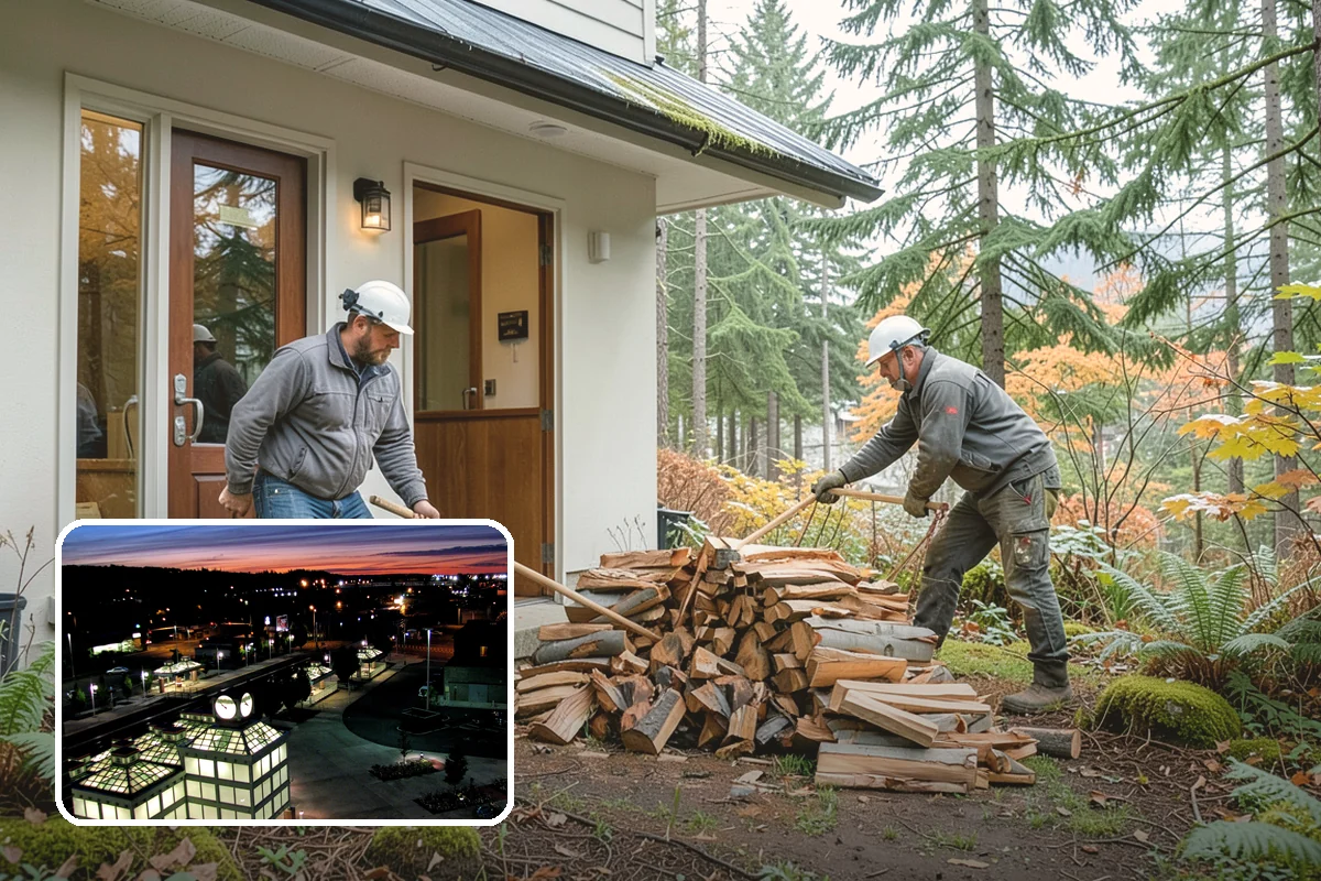 Bark Cleanup in Auburn, King County, WA - Stops bark stains from setting into decks and pavers