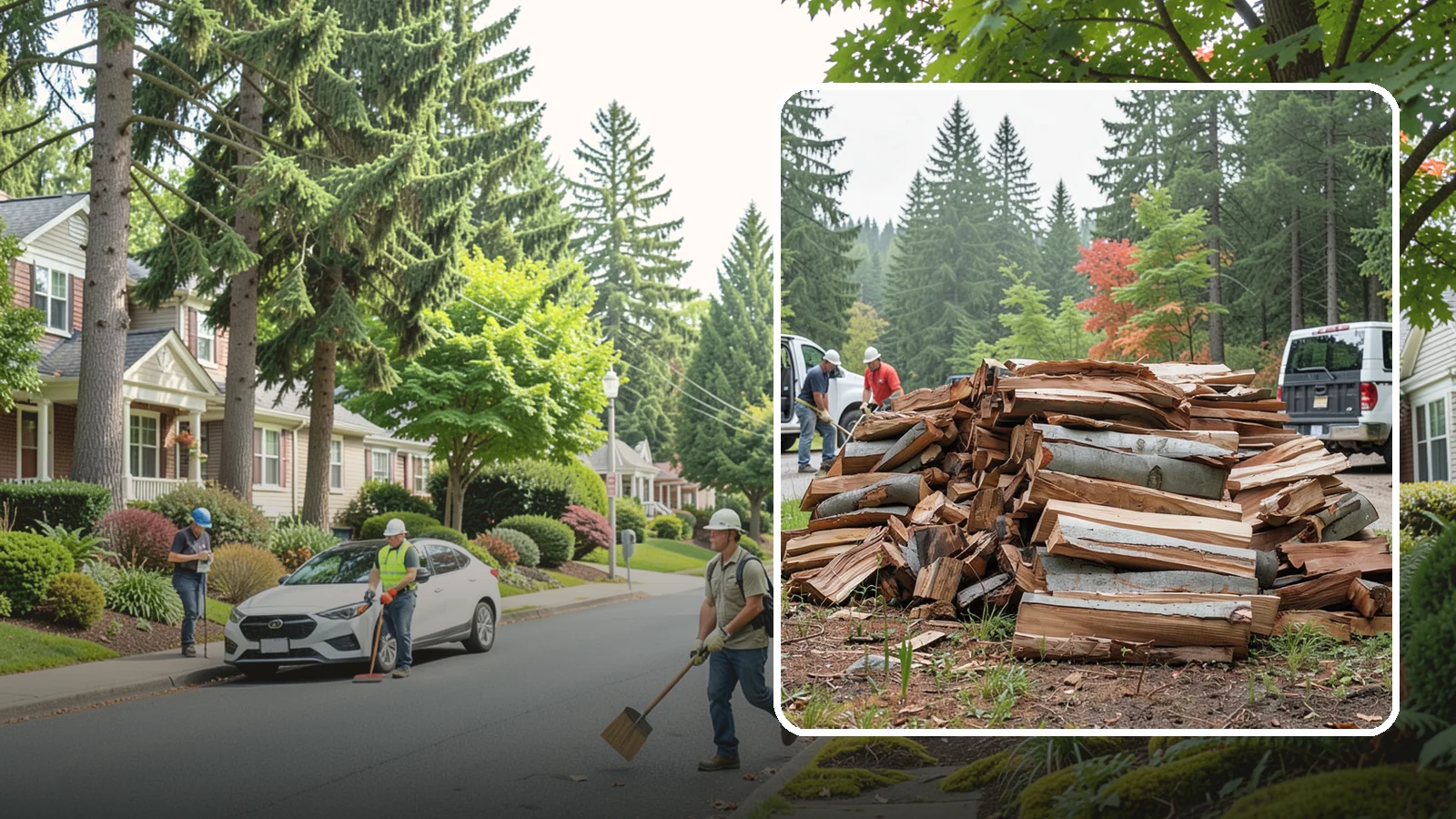 Bark Cleanup in Beaux Arts Village, King County, WA - We collect and remove the loose bark that sheds off firewood and litters your storage and burning areas.