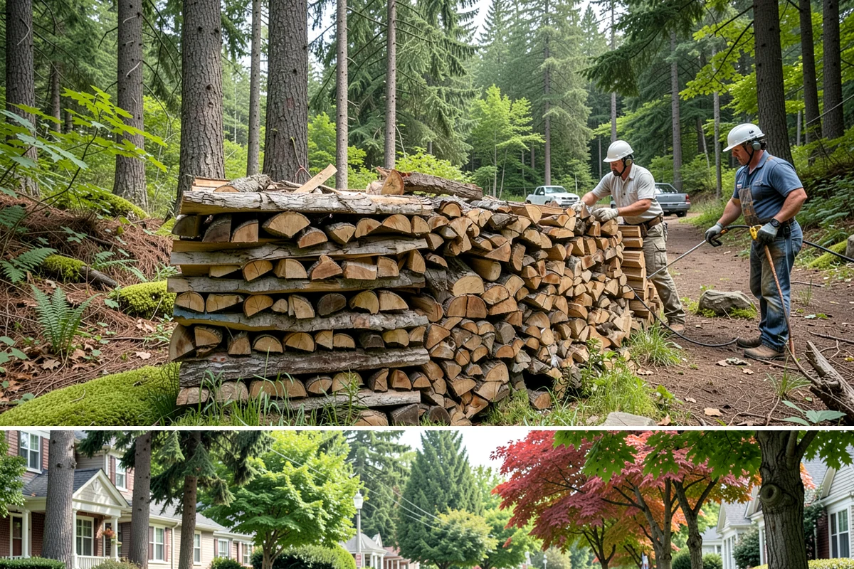 Bark Cleanup in Beaux Arts Village, King County, WA - Fall cleanup before the wet season locks the bark down is ideal, though spring works well after a heavy winter of burning.