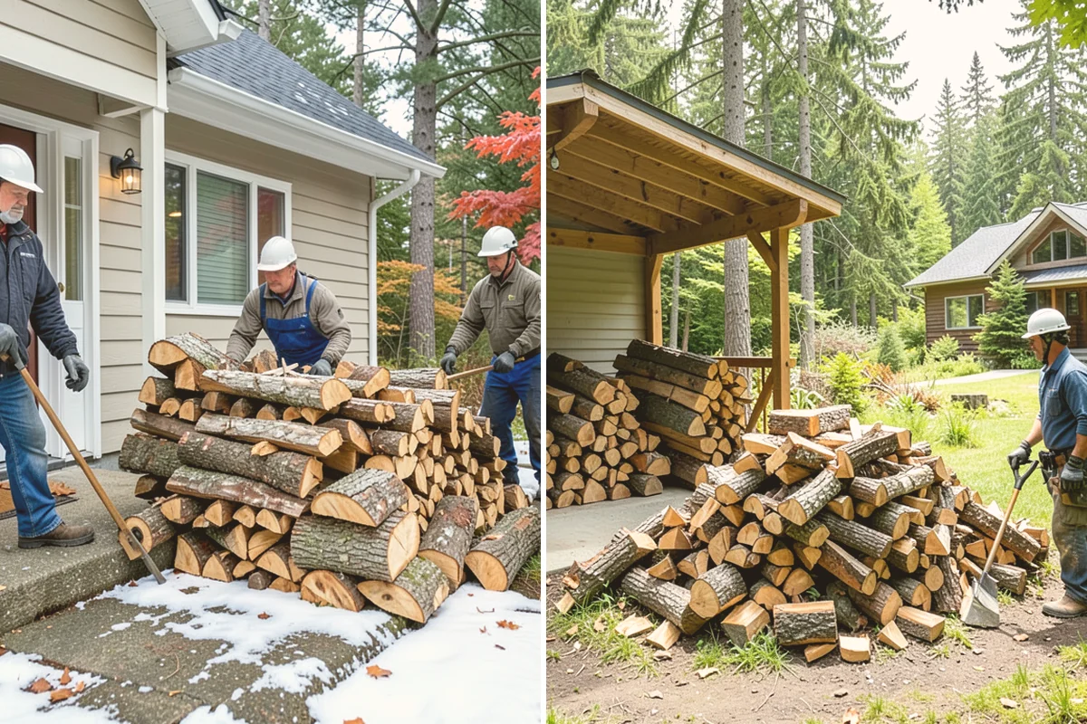 Bark Cleanup in Bellevue, King County, WA - Inspect racks, sheds, and stacking zones for shed bark