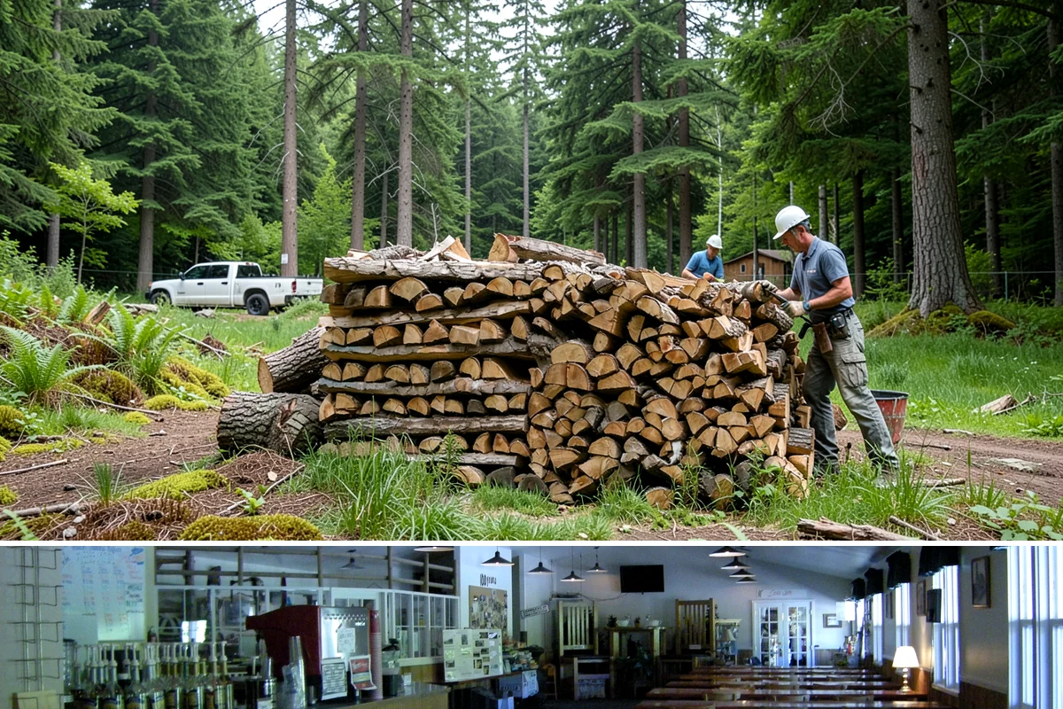 Bark Cleanup in Black Diamond, King County, WA - Fall cleanup before the wet season locks the bark down is ideal, though spring works well after a heavy winter of burning.