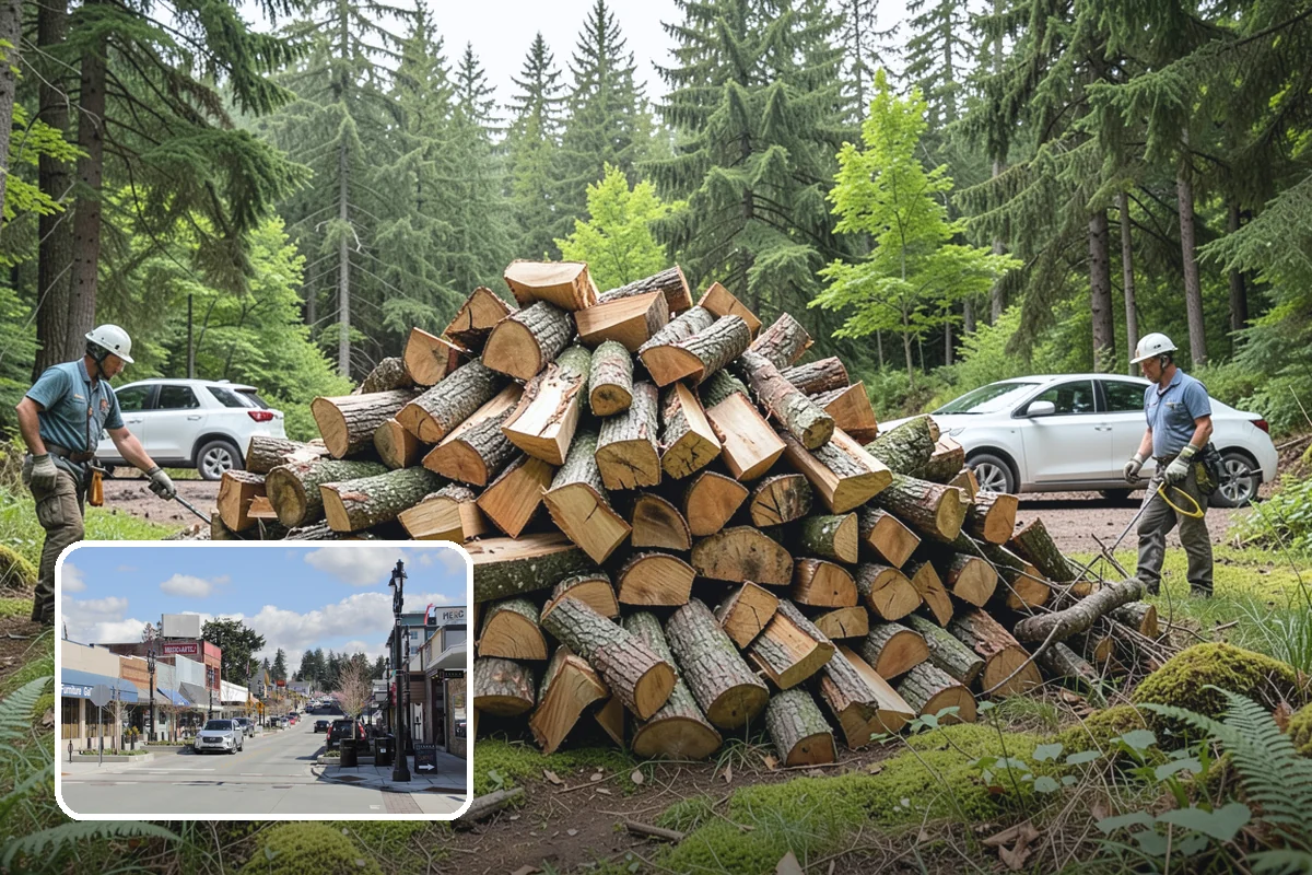 Bark Cleanup in Bothell, King County, WA - Stops bark stains from setting into decks and pavers