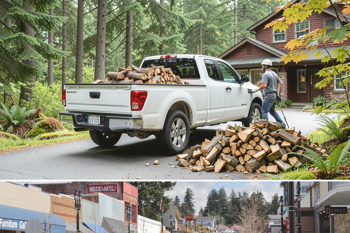 Bark Cleanup in Bothell, King County, WA - Fall cleanup before the wet season locks the bark down is ideal, though spring works well after a heavy winter of burning.