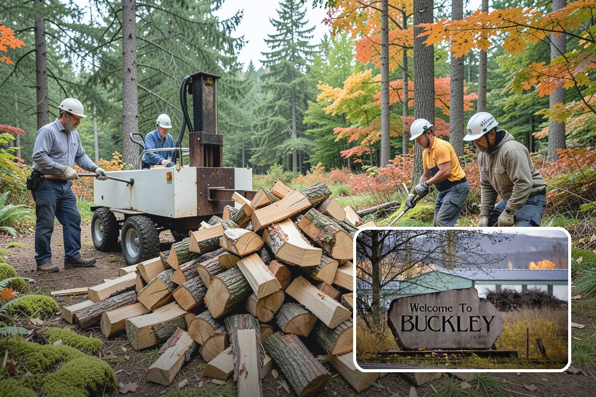 Bark Cleanup in Buckley, Pierce County, WA - Stops bark stains from setting into decks and pavers