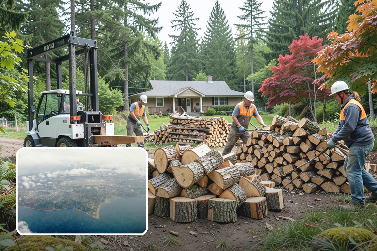 Bark Cleanup in Burien, King County, WA - Stops bark stains from setting into decks and pavers