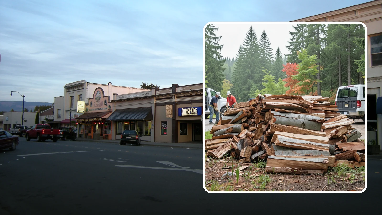 Bark Cleanup in Burlington, Skagit County, WA - We collect and remove the loose bark that sheds off firewood and litters your storage and burning areas.
