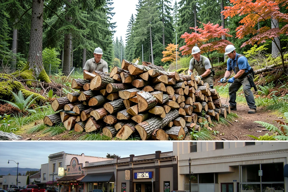 Bark Cleanup in Burlington, Skagit County, WA - Fall cleanup before the wet season locks the bark down is ideal, though spring works well after a heavy winter of burning.