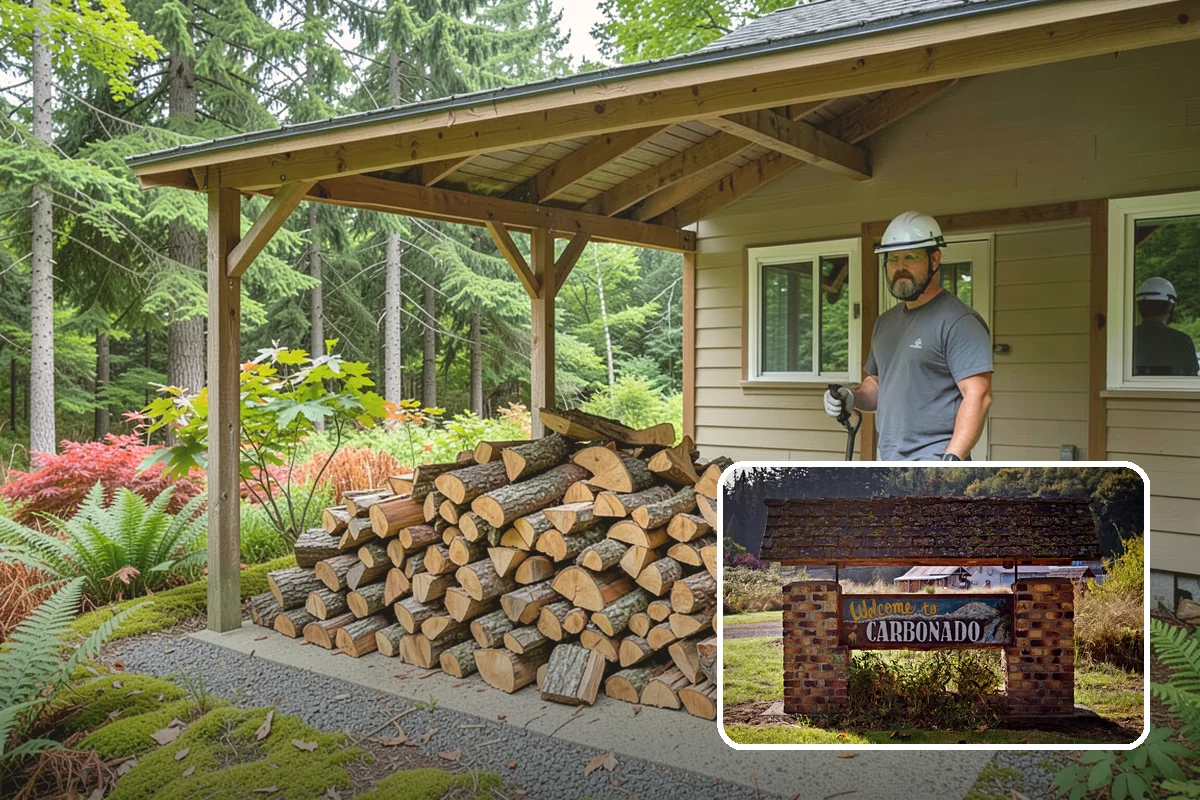 Bark Cleanup in Carbonado, Pierce County, WA - Stops bark stains from setting into decks and pavers