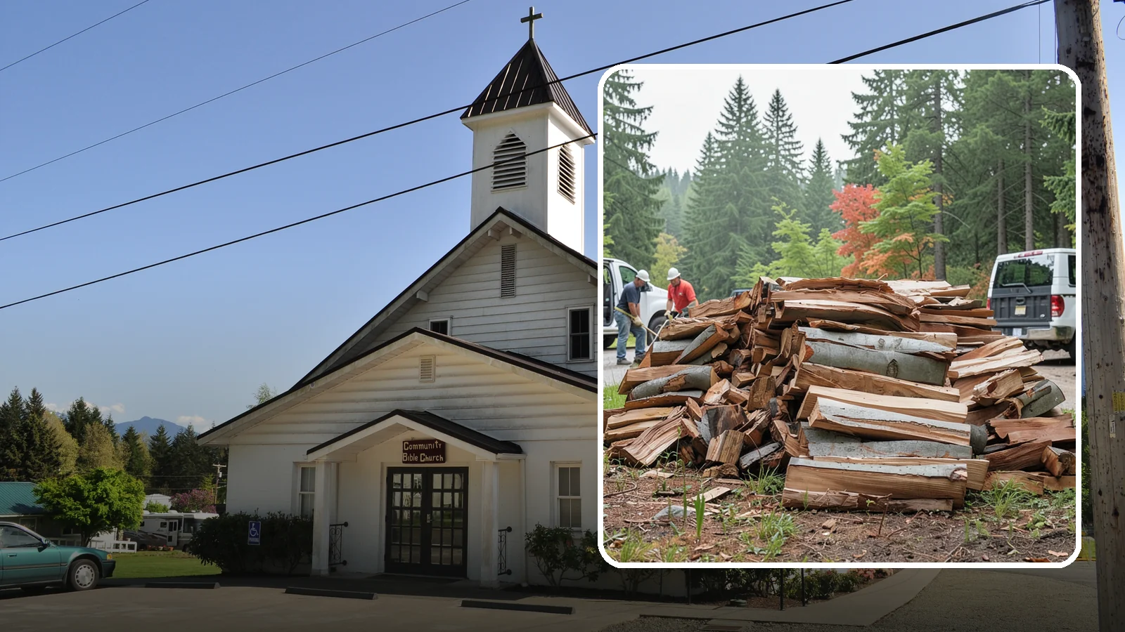 Bark Cleanup in Concrete, Skagit County, WA - We collect and remove the loose bark that sheds off firewood and litters your storage and burning areas.