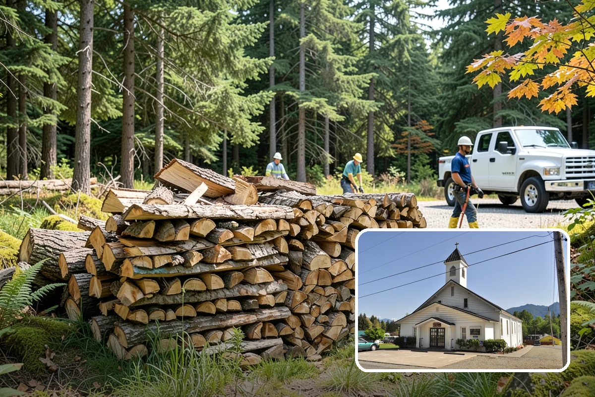 Bark Cleanup in Concrete, Skagit County, WA - Stops bark stains from setting into decks and pavers