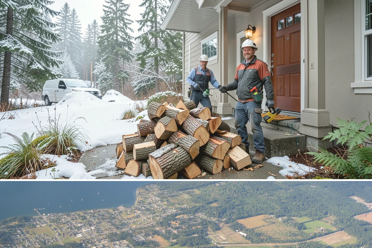Bark Cleanup in Coupeville, Island County, WA - Fall cleanup before the wet season locks the bark down is ideal, though spring works well after a heavy winter of burning.