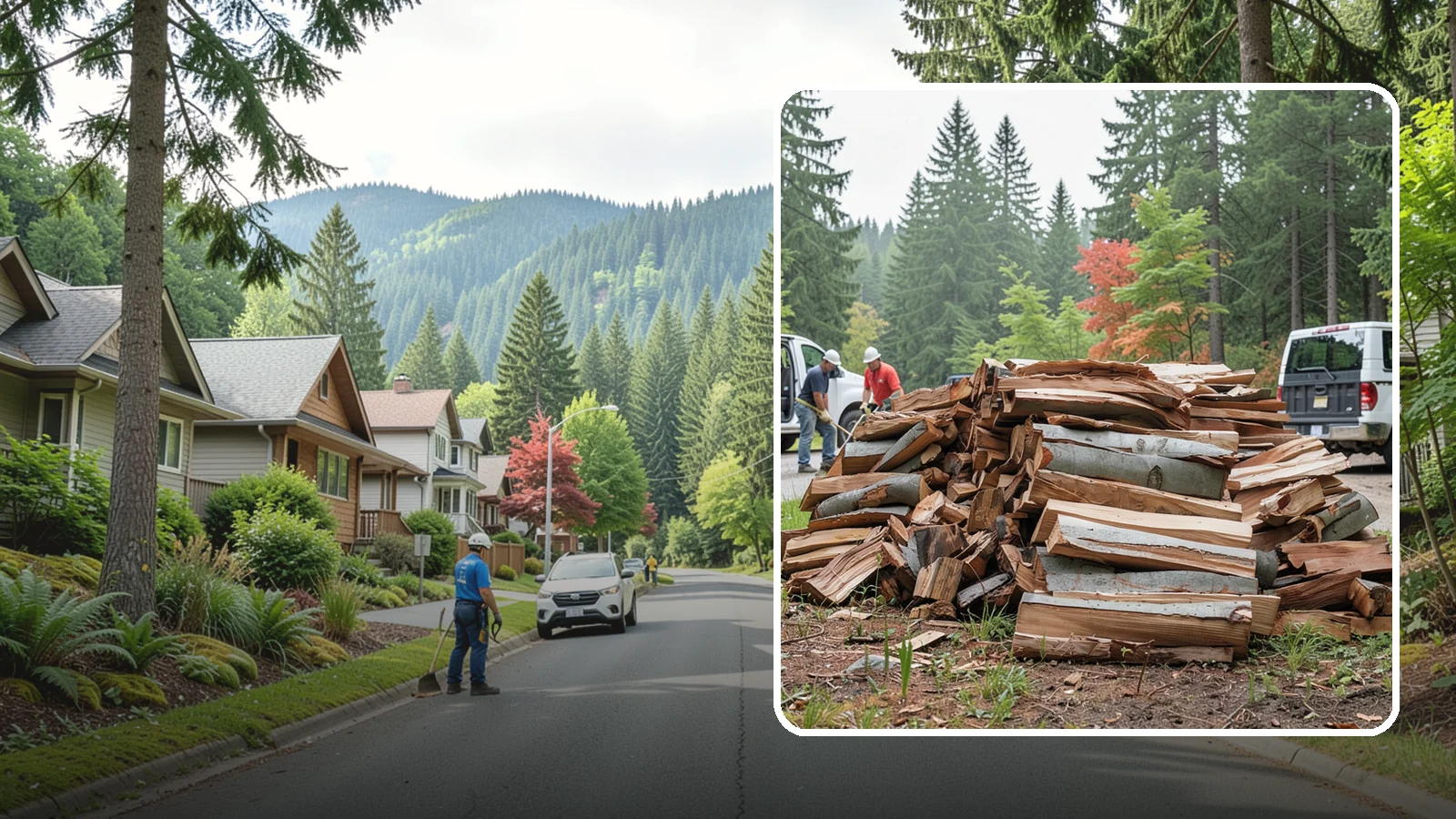 Bark Cleanup in Darrington, WA - We collect and remove the loose bark that sheds off firewood and litters your storage and burning areas.