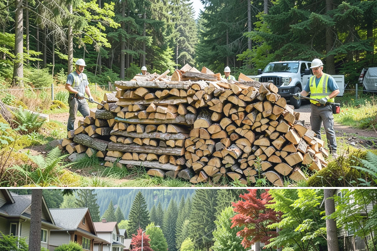 Bark Cleanup in Darrington, WA - Fall cleanup before the wet season locks the bark down is ideal, though spring works well after a heavy winter of burning.