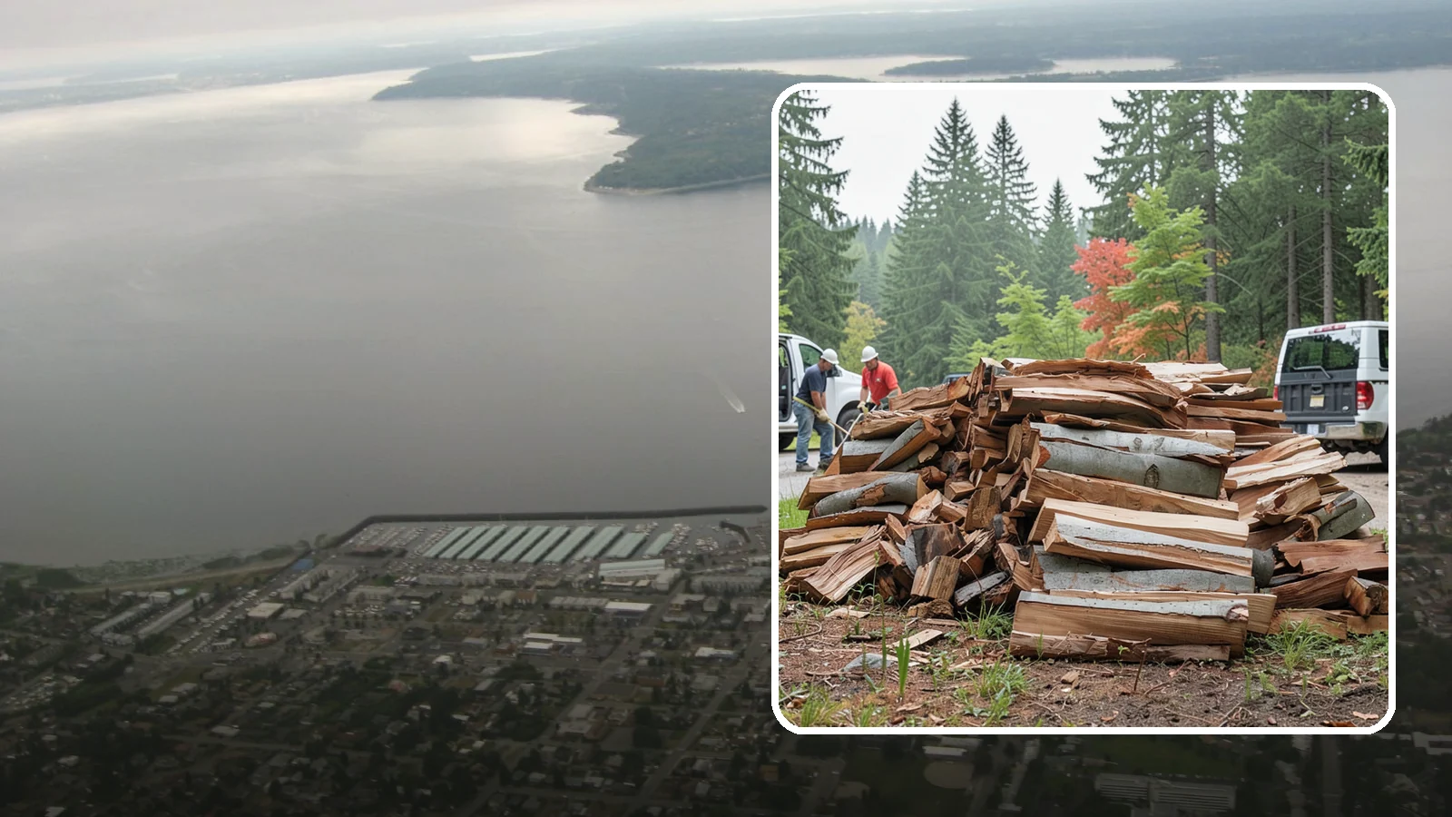 Bark Cleanup in Des Moines, King County, WA - We collect and remove the loose bark that sheds off firewood and litters your storage and burning areas.