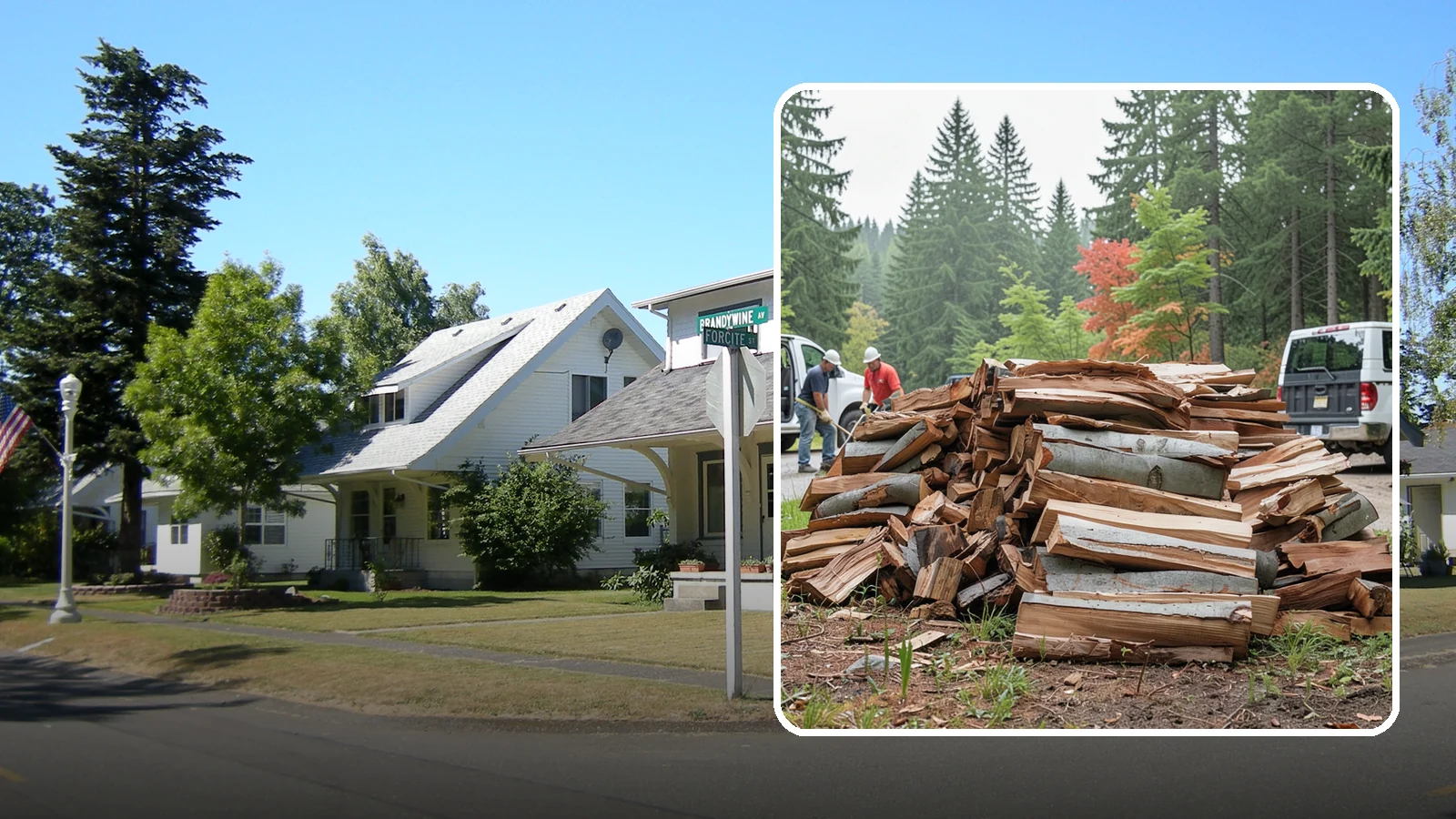 Bark Cleanup in DuPont, Pierce County, WA - We collect and remove the loose bark that sheds off firewood and litters your storage and burning areas.