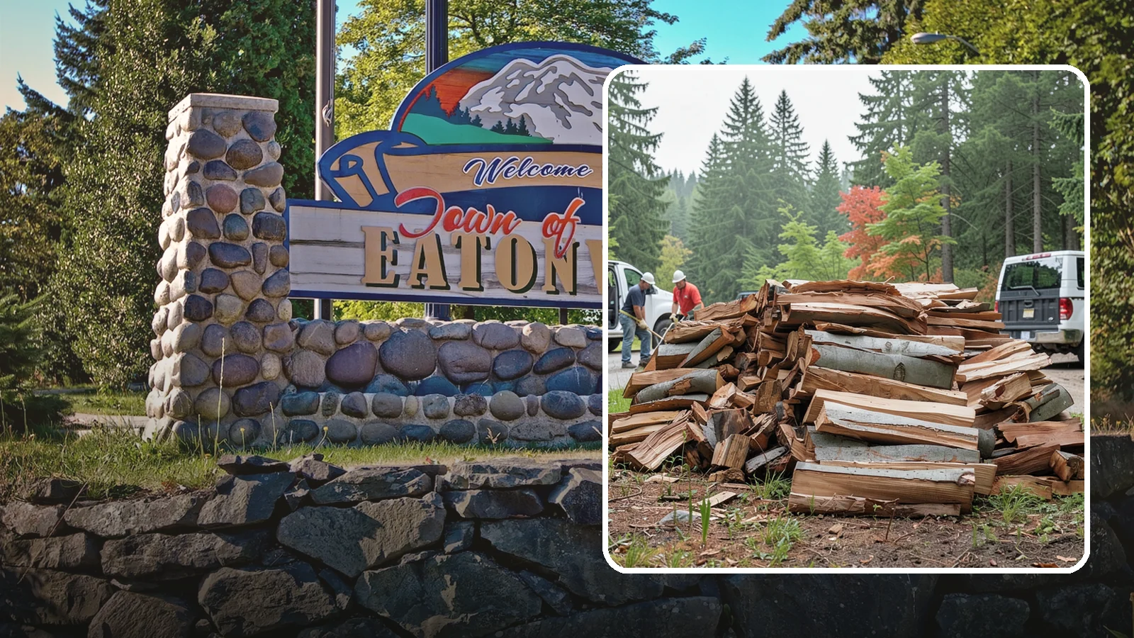 Bark Cleanup in Eatonville, Pierce County, WA - We collect and remove the loose bark that sheds off firewood and litters your storage and burning areas.