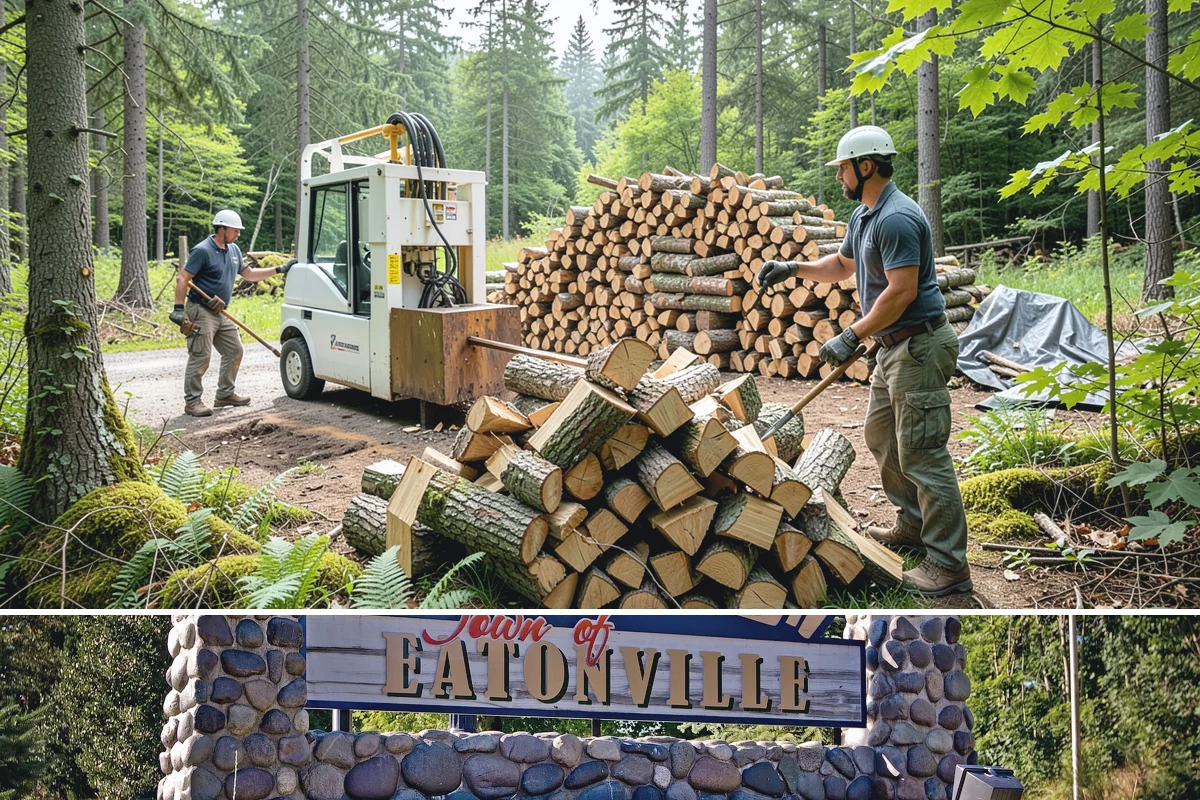 Bark Cleanup in Eatonville, Pierce County, WA - Fall cleanup before the wet season locks the bark down is ideal, though spring works well after a heavy winter of burning.