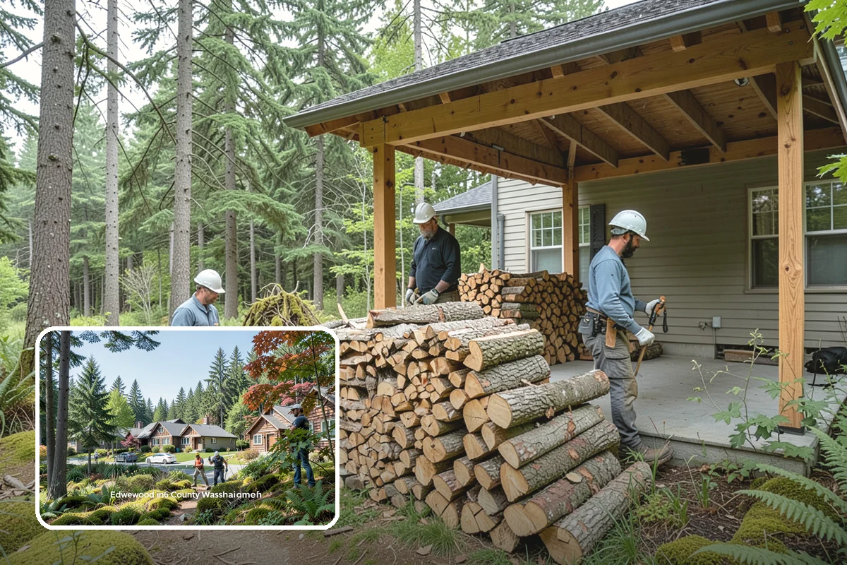 Bark Cleanup in Edgewood, WA - Stops bark stains from setting into decks and pavers