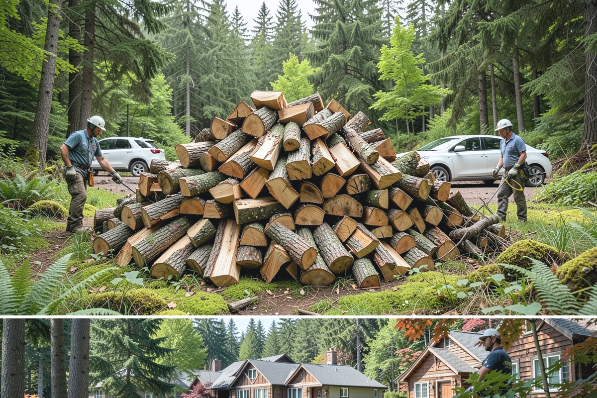 Bark Cleanup in Edgewood, WA - Fall cleanup before the wet season locks the bark down is ideal, though spring works well after a heavy winter of burning.