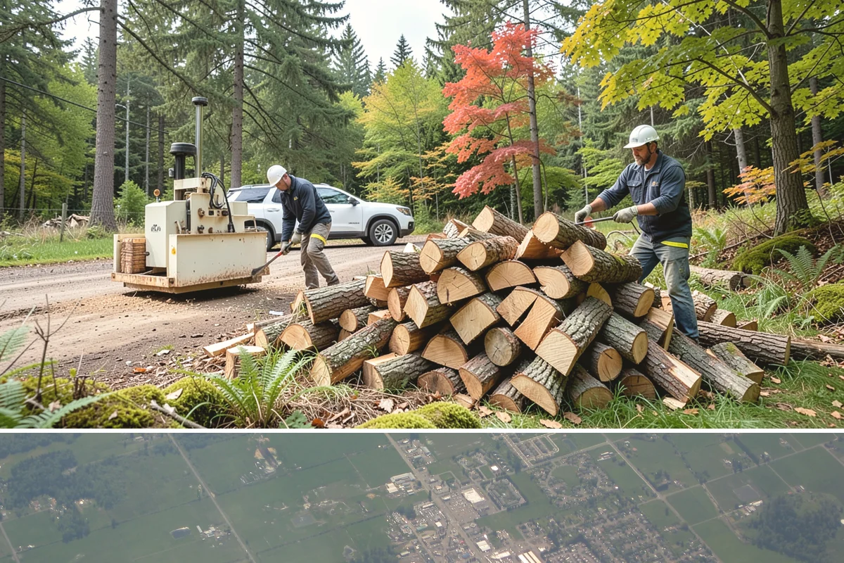 Bark Cleanup in Enumclaw, King County, WA - Fall cleanup before the wet season locks the bark down is ideal, though spring works well after a heavy winter of burning.