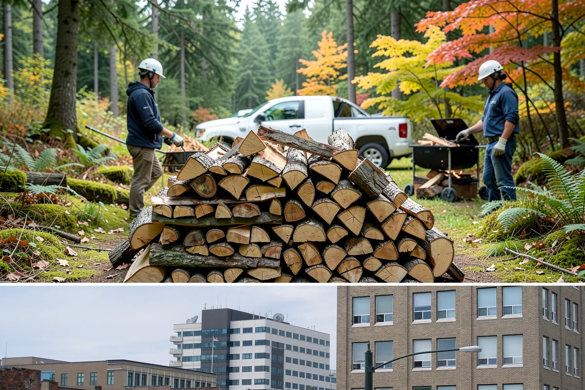 Bark Cleanup in Everett, Snohomish County, WA - Fall cleanup before the wet season locks the bark down is ideal, though spring works well after a heavy winter of burning.