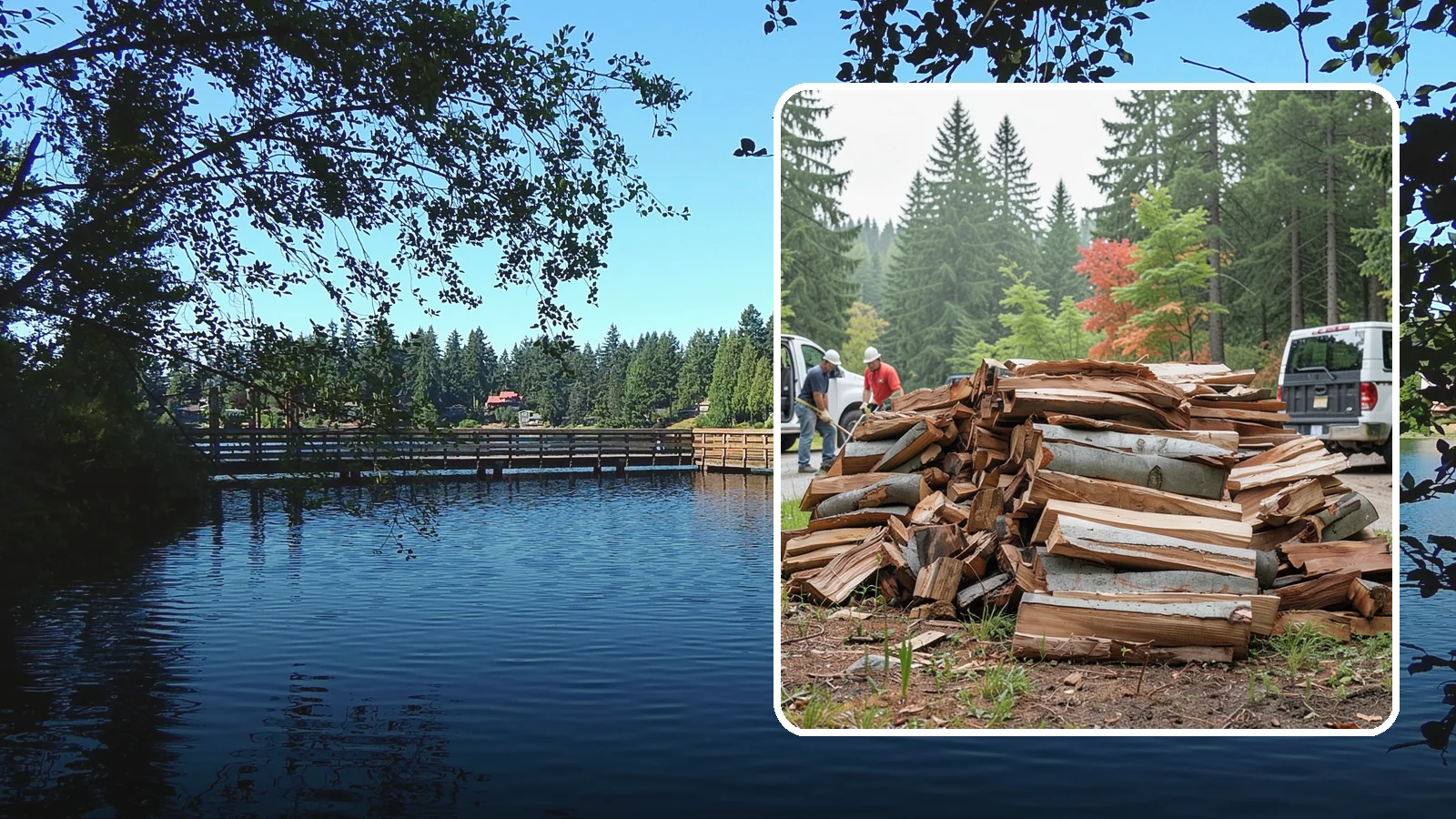 Bark Cleanup in Federal Way, King County, WA - We collect and remove the loose bark that sheds off firewood and litters your storage and burning areas.