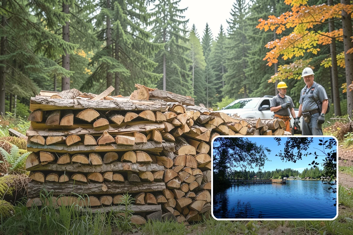Bark Cleanup in Federal Way, King County, WA - Stops bark stains from setting into decks and pavers
