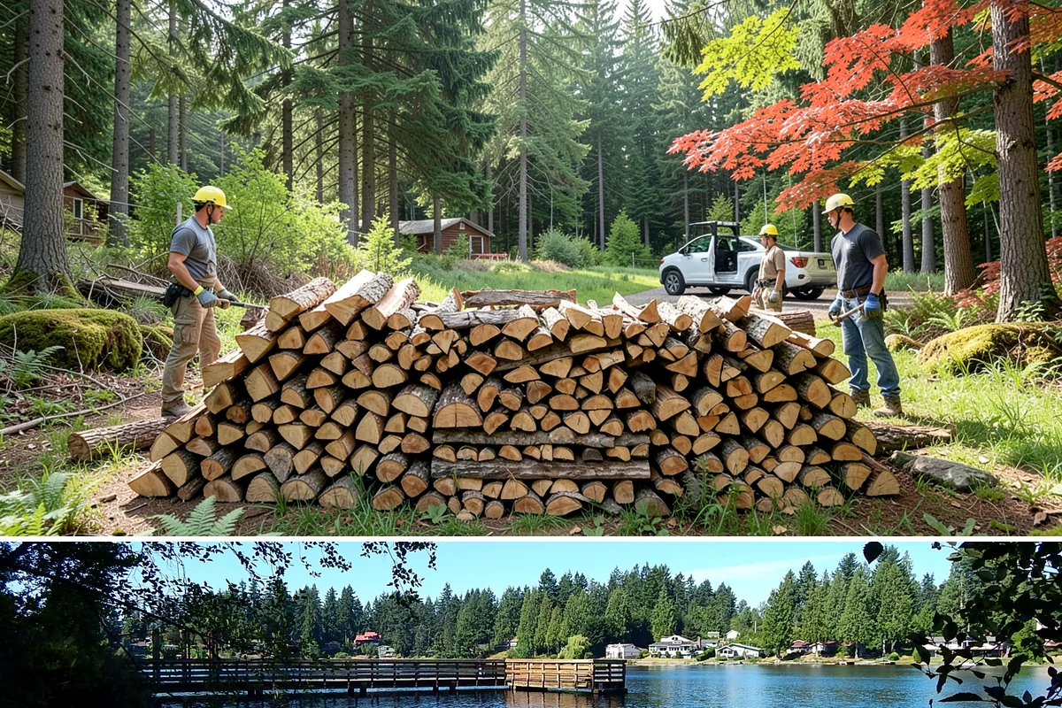 Bark Cleanup in Federal Way, King County, WA - Fall cleanup before the wet season locks the bark down is ideal, though spring works well after a heavy winter of burning.