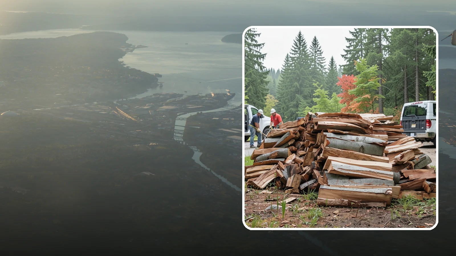 Bark Cleanup in Fife, Pierce County, WA - We collect and remove the loose bark that sheds off firewood and litters your storage and burning areas.