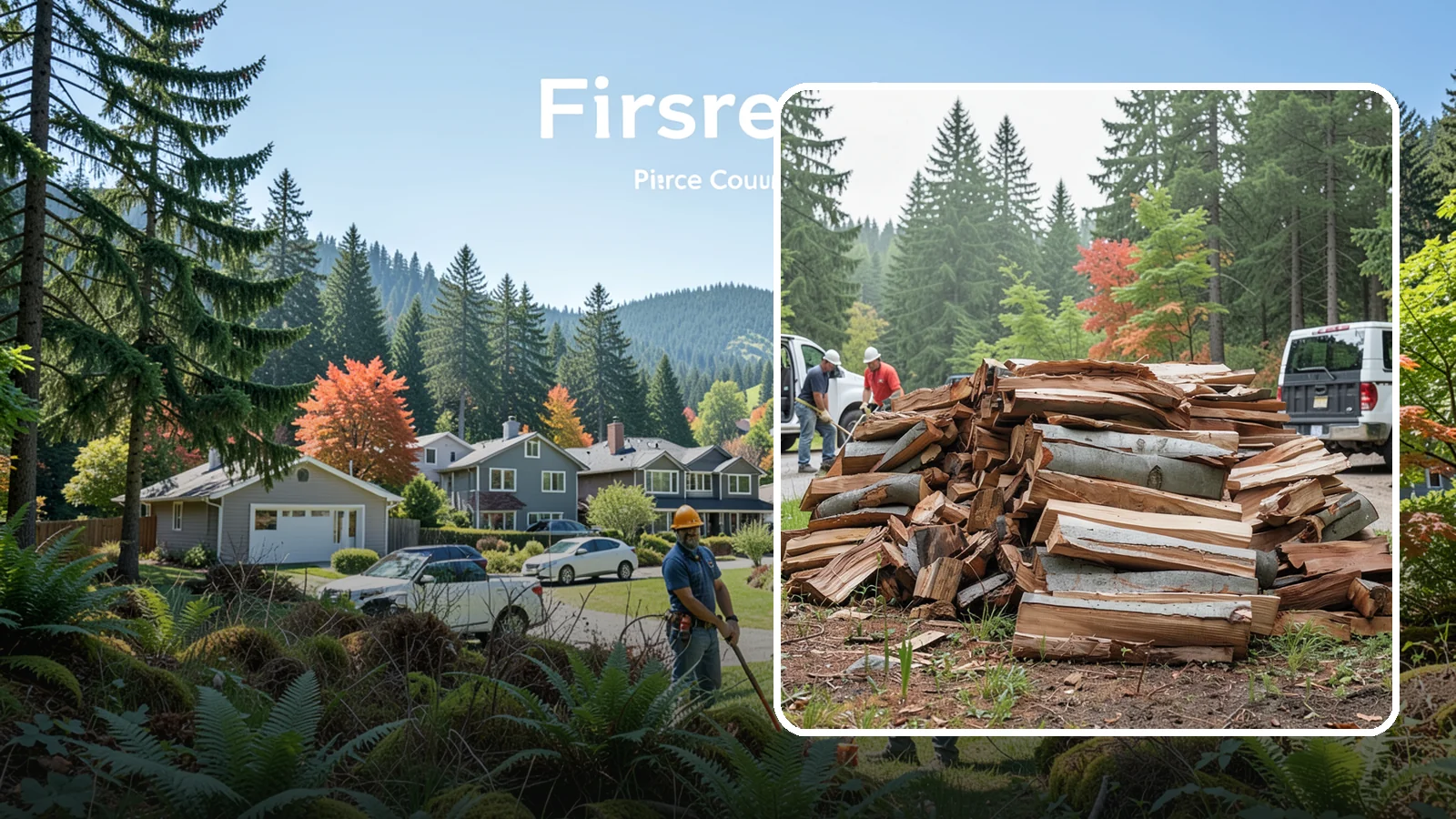 Bark Cleanup in Fircrest, Pierce County, WA - We collect and remove the loose bark that sheds off firewood and litters your storage and burning areas.