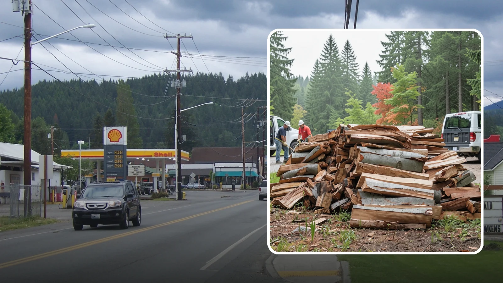 Bark Cleanup in Granite Falls, Snohomish County, WA - We collect and remove the loose bark that sheds off firewood and litters your storage and burning areas.