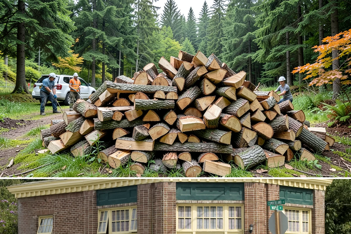 Bark Cleanup in Hamilton, Skagit County, WA - Fall cleanup before the wet season locks the bark down is ideal, though spring works well after a heavy winter of burning.