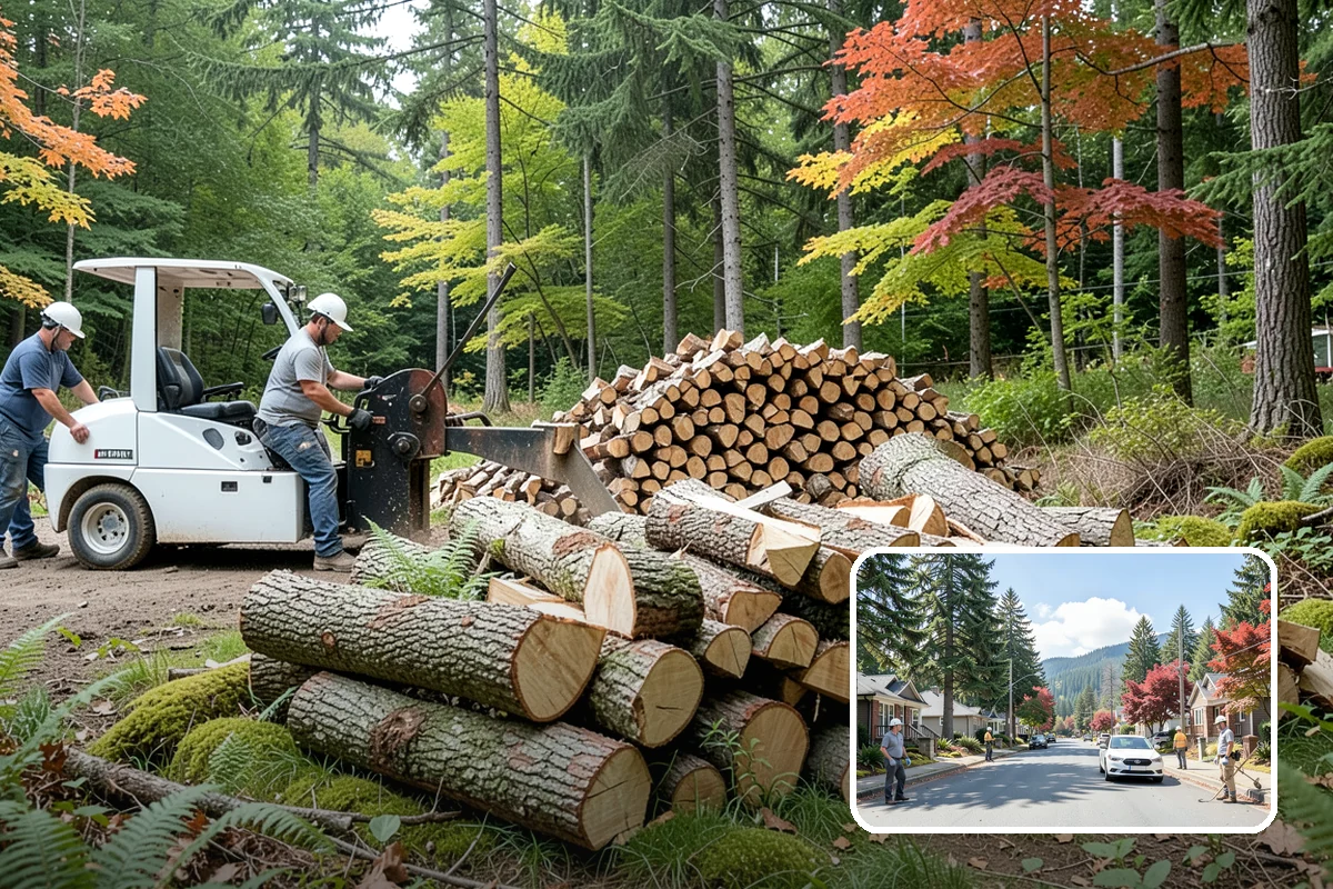 Bark Cleanup in Hunts Point, King County, WA - Stops bark stains from setting into decks and pavers