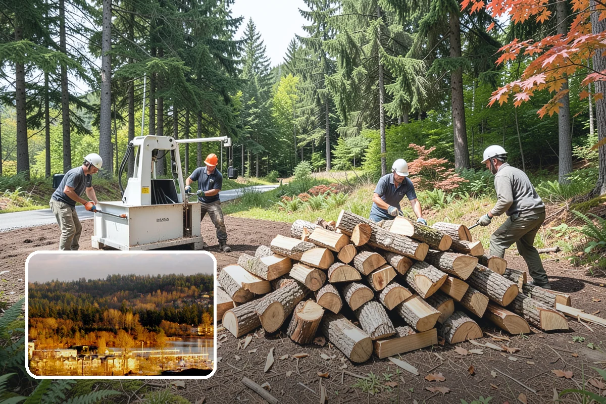 Bark Cleanup in Kenmore, King County, WA - Stops bark stains from setting into decks and pavers