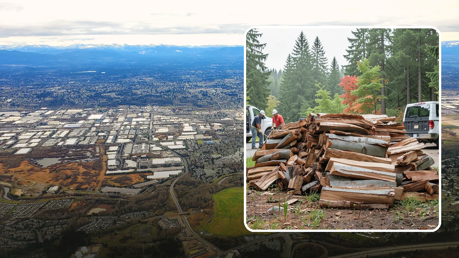 Bark Cleanup in Kent, King County, WA - We collect and remove the loose bark that sheds off firewood and litters your storage and burning areas.