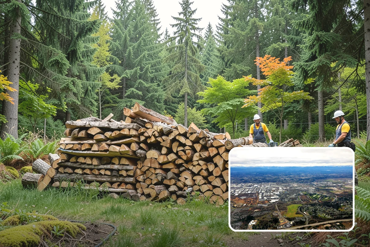 Bark Cleanup in Kent, King County, WA - Stops bark stains from setting into decks and pavers
