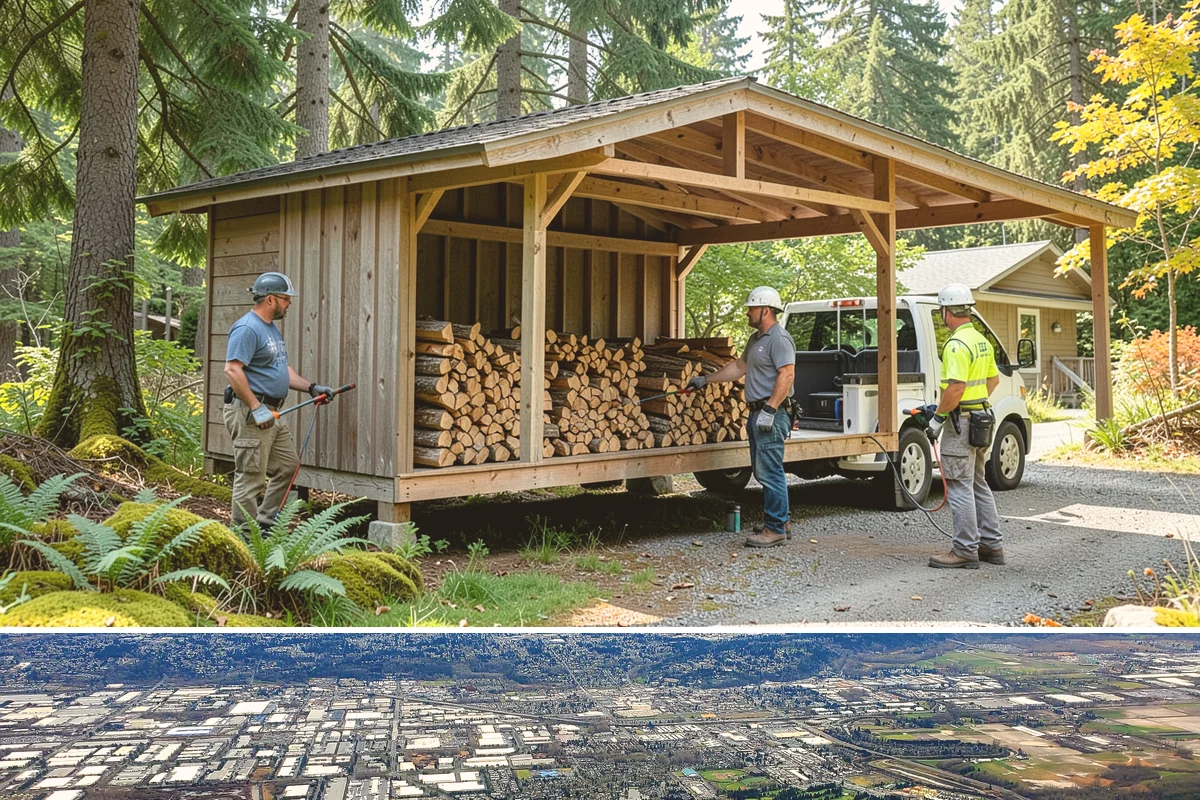 Bark Cleanup in Kent, King County, WA - Fall cleanup before the wet season locks the bark down is ideal, though spring works well after a heavy winter of burning.