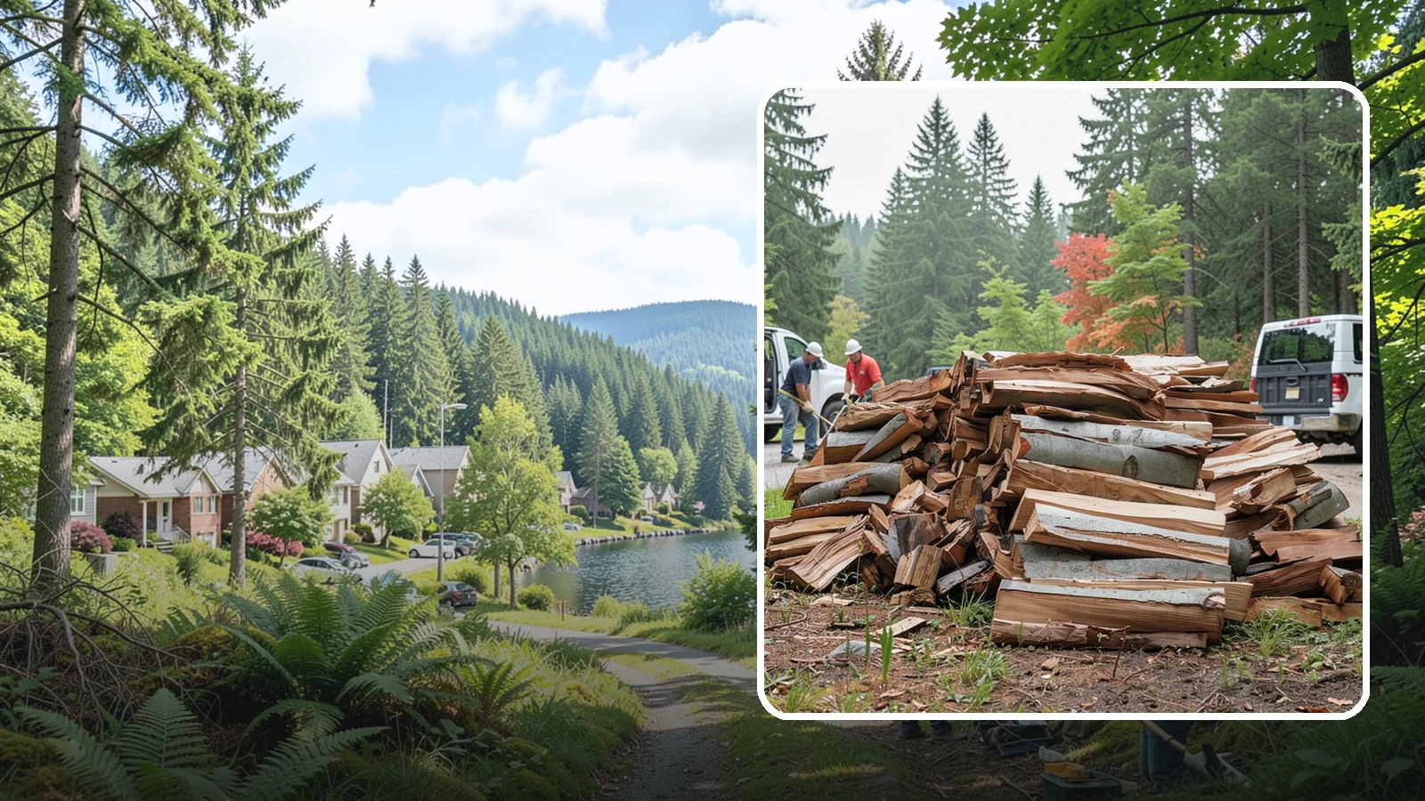 Bark Cleanup in Lake Forest Park, King County, WA - We collect and remove the loose bark that sheds off firewood and litters your storage and burning areas.