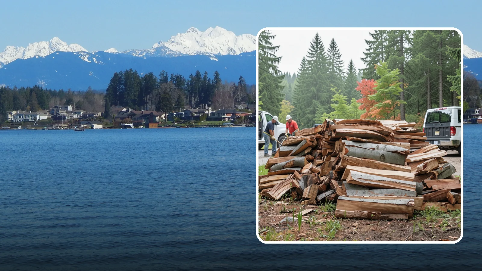 Bark Cleanup in Lake Stevens, Snohomish County, WA - We collect and remove the loose bark that sheds off firewood and litters your storage and burning areas.
