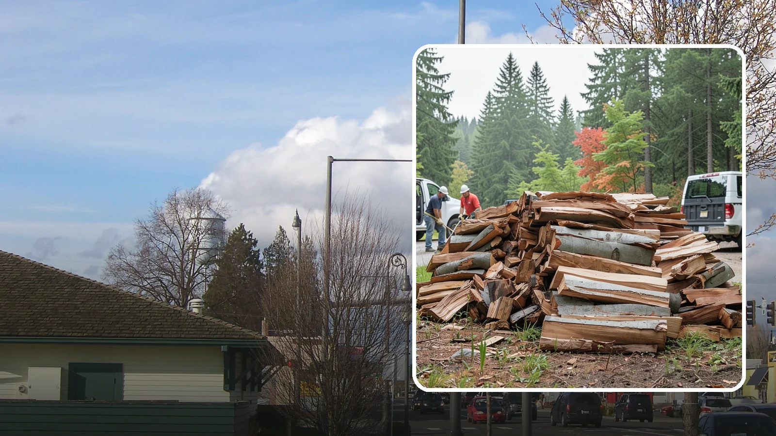 Bark Cleanup in Marysville, Snohomish County, WA - We collect and remove the loose bark that sheds off firewood and litters your storage and burning areas.