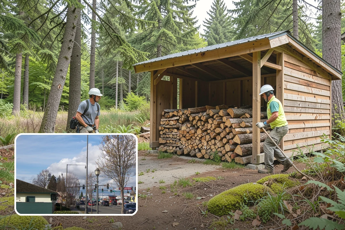 Bark Cleanup in Marysville, Snohomish County, WA - Stops bark stains from setting into decks and pavers
