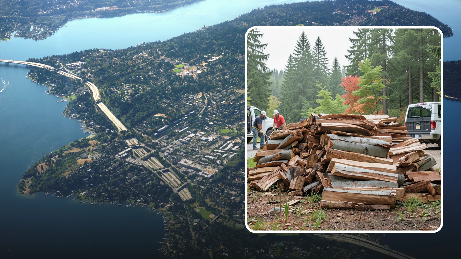 Bark Cleanup in Mercer Island, King County, WA - We collect and remove the loose bark that sheds off firewood and litters your storage and burning areas.