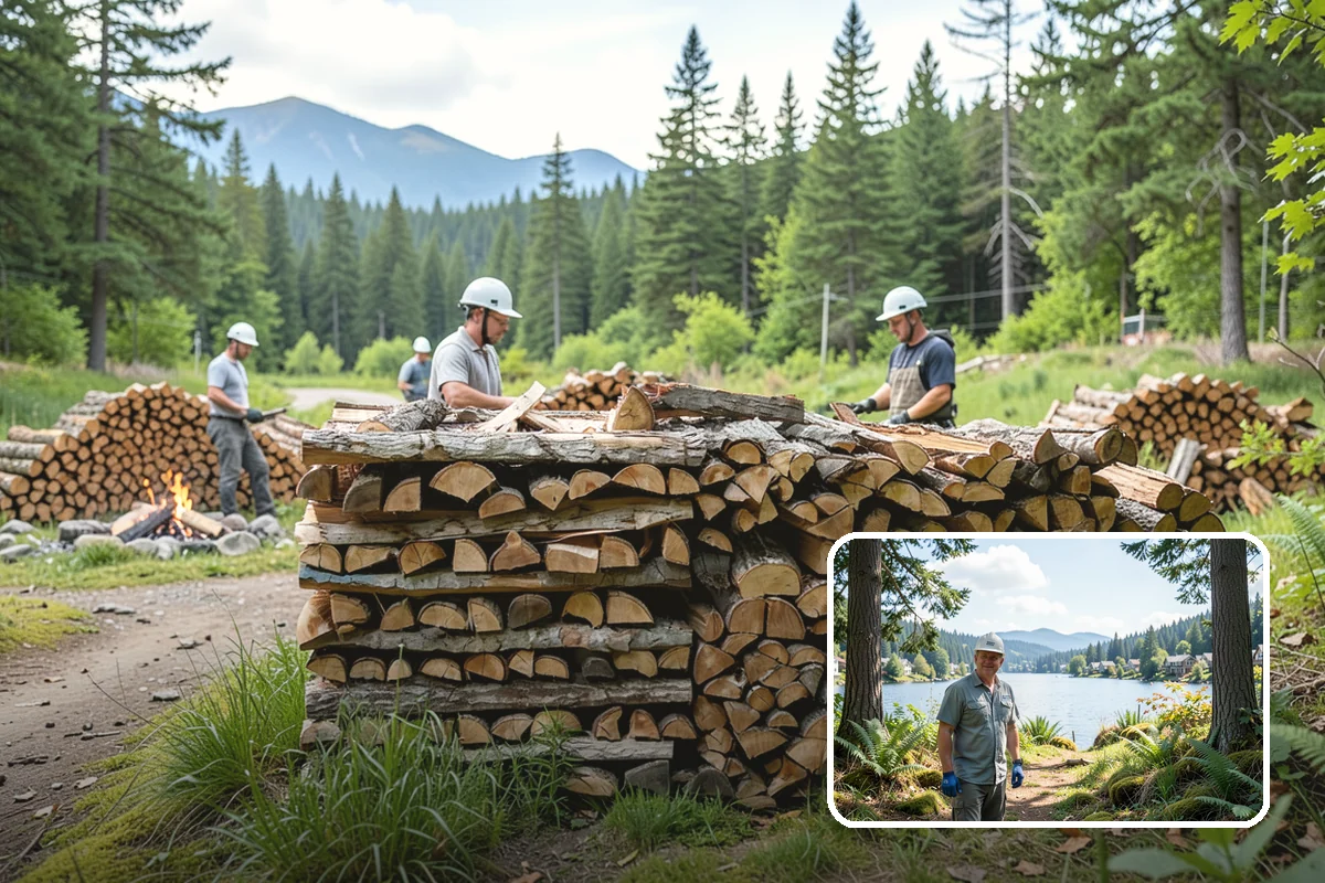 Bark Cleanup in Milton, King County, WA - Stops bark stains from setting into decks and pavers