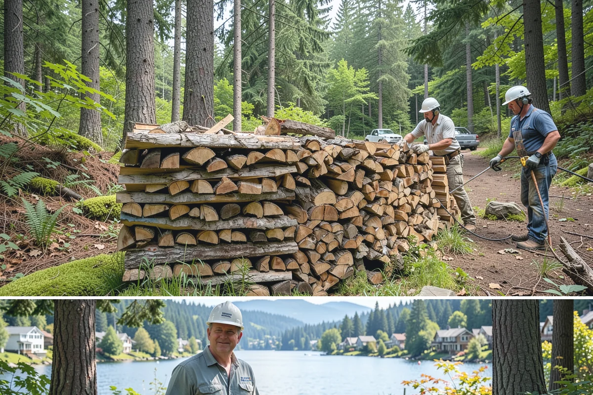 Bark Cleanup in Milton, King County, WA - Fall cleanup before the wet season locks the bark down is ideal, though spring works well after a heavy winter of burning.