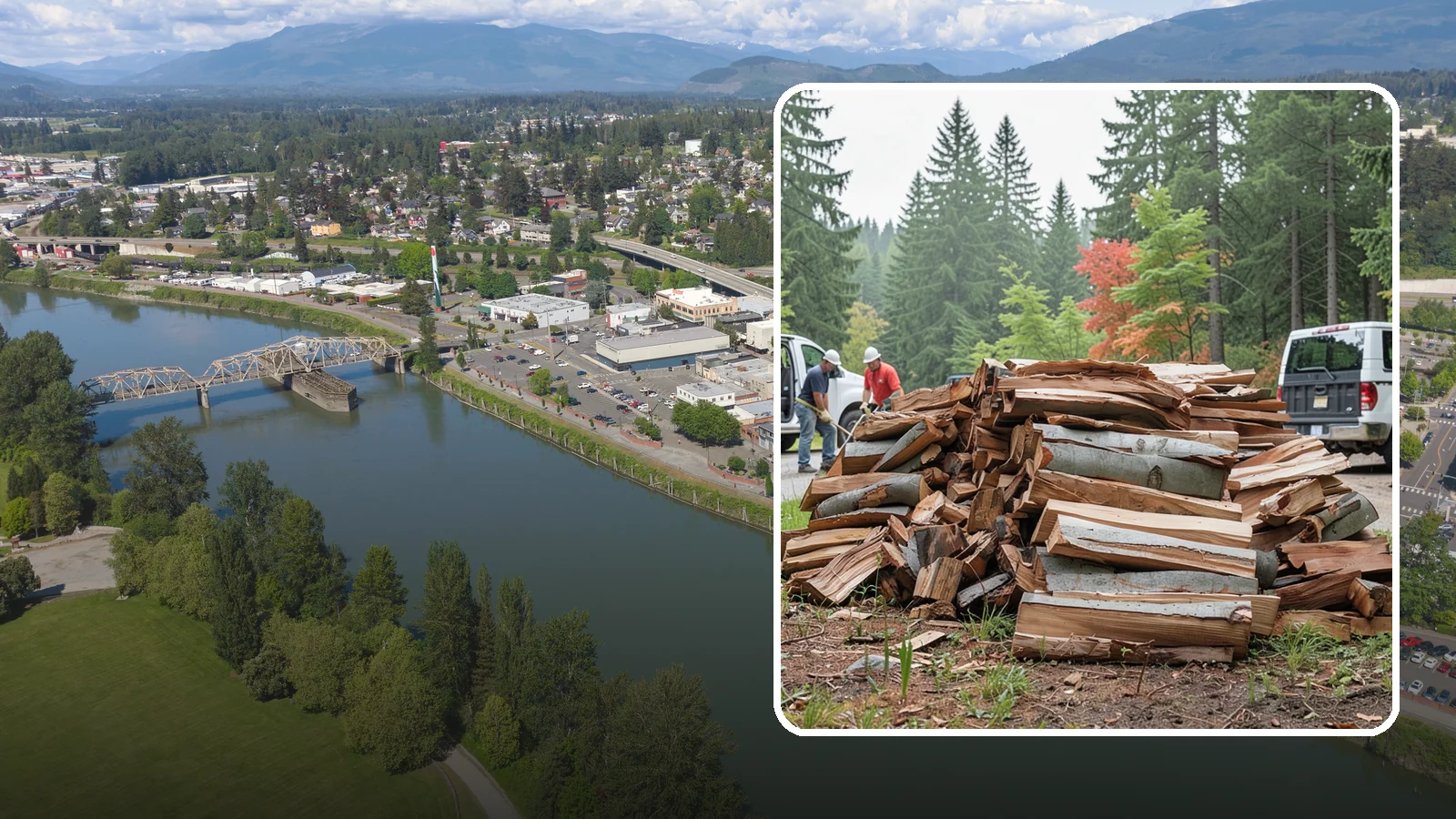 Bark Cleanup in Mount Vernon, Skagit County, WA - We collect and remove the loose bark that sheds off firewood and litters your storage and burning areas.